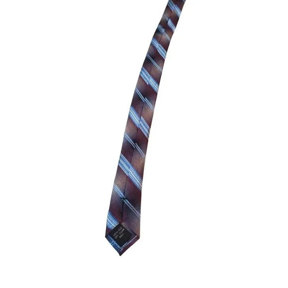 Pronto-Uomo‎ Neck Tie Mens Blue Striped Luxury 100% Silk Handmade Business Power - Picture 7 of 12